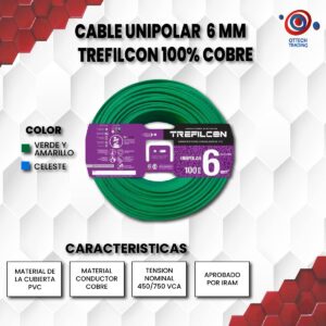 Cable Unipolar Trefilcon 6 Mm X Mts Normalizado