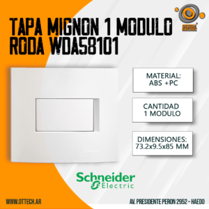 Tapa Mignon 1 Modulo Roda Wd58101 Schneider