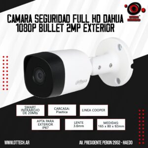 Camara Seguridad Full Hd Dahua 1080p Bullet 2mp Exterior