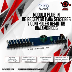 Modulo Plug In De Receptor Para Sensores Y Controles Remotos Inalámbricos MPI BEEPR RC-MPXH X-28