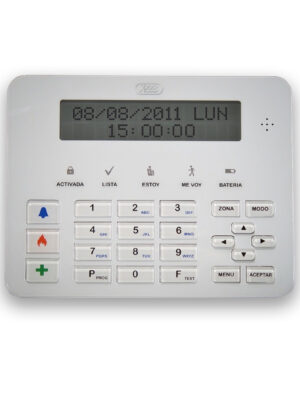 Teclado Alarma Display Lcd Asistencia Voz T LCD-MPXH X28 Alarmas