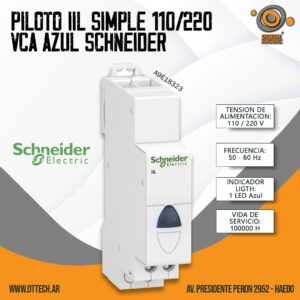 Piloto Iil Simple 110/220 Vca Azul Schneider