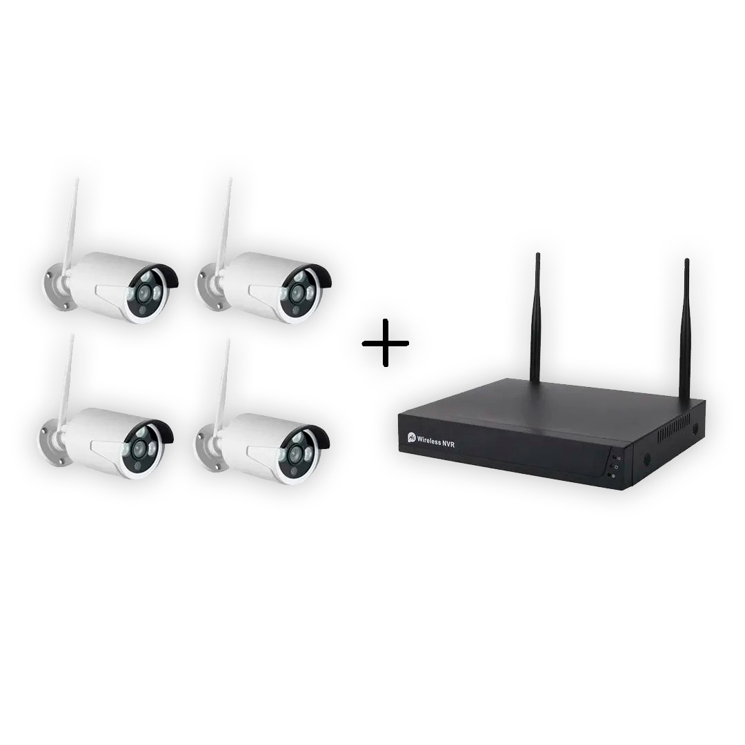 Secretario Cría Comerciante Kit X4 Camaras De Seguridad Wifi 5mp 1080p + Dvr 4 Canales – Ottech