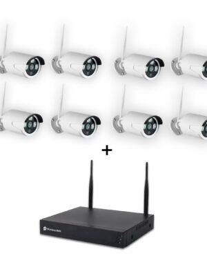 Kit X8 Camaras De Seguridad Wifi 2mp 1080p + Dvr 8 Canales