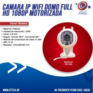 Camara Ip Wifi Domo Full Hd 1080p Motorizada Exterior Ip65