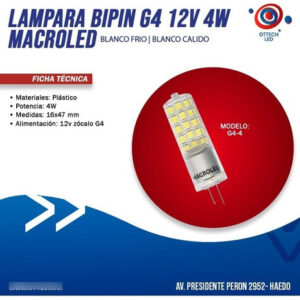 Pack X 10 Lámparas Bipin Bi Pin Led G4 12v 4w