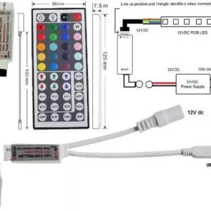 Mini Controladora Led Rgb 44 Teclas  C/ Control