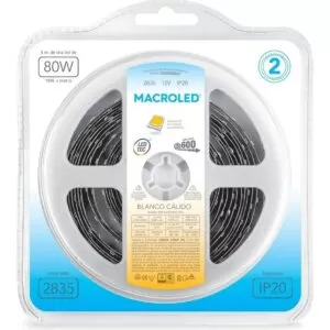 Tira Led 2835 12v Interior Blanco Calido MacroLed