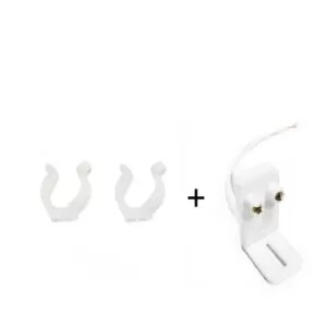 KIT COMBO ZOCALO FLEXIBLE + 2 GANCHOS GRAMPAS PARA TUBO LED