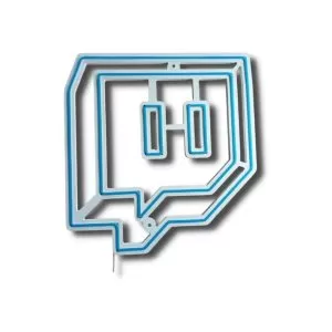 Cartel Logo Twitch Neon 220v Colgante