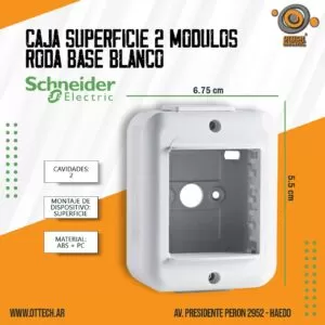 Caja Superficie 2 Modulos Roda Wda57141 Schneider