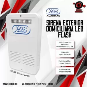 Sirena Exterior Domiciliaria Led Flash S65ALF-MPXH X28 Alarmas