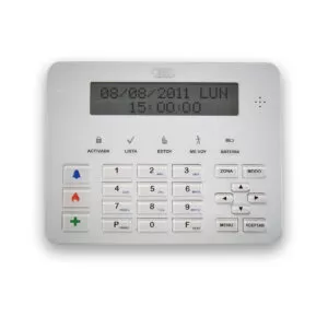 Teclado Alarma Display Lcd Asistencia Voz T LCD-MPXH X28 Alarmas