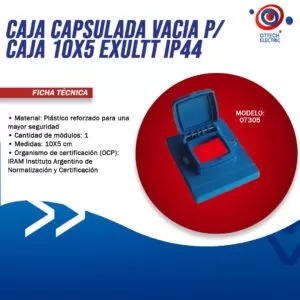 Caja Capsulada Vacia P/ Caja 10×5 Exultt Ip44