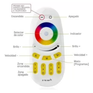 Controladora Led Touch Rgbw Rf 12-24v C/control Remoto