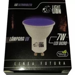 Lampara Led Ultravioleta Dicroica 7w Rosca Gu10 Ligth Lion