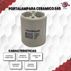 Portalámpara Cerámico Goliat Macroled Rosca E40