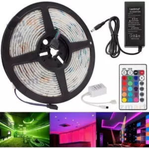 Kit Tira Luces Led 5050 Con Controladora Y Fuente, Exterior